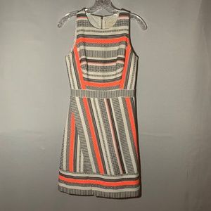 Kate Spade Striped Dress - Black, White, Orange. Size 0, EUC